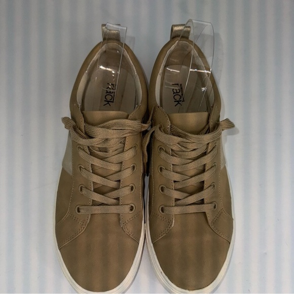 Nordstrom Rack Norah Lace Up Women's Tan Gold Sneakers - Picture 6 of 13
